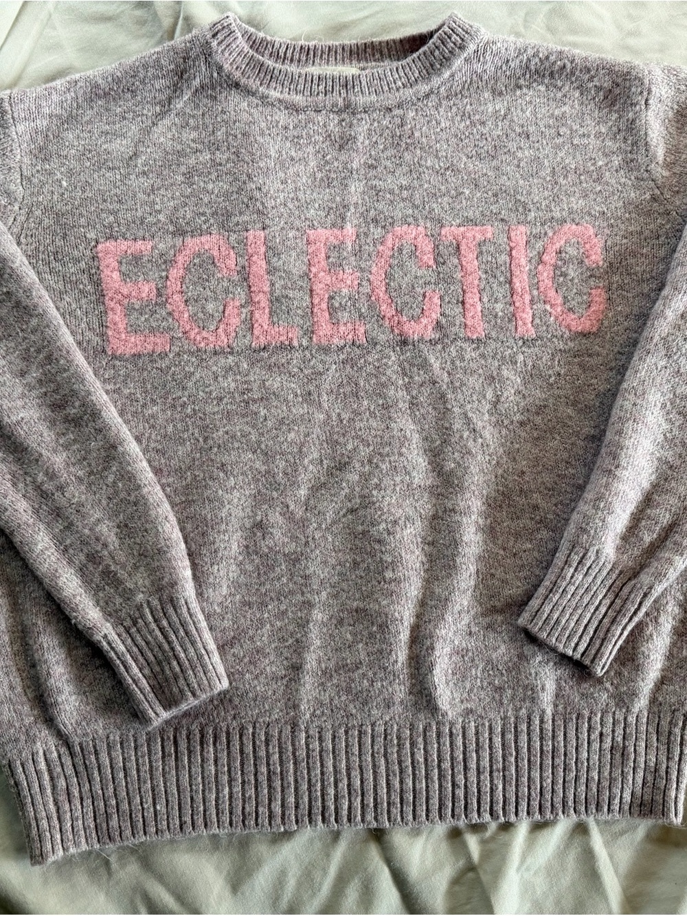 For the Republic Eclectic Sweater Violet Pink Crewneck Size XS
